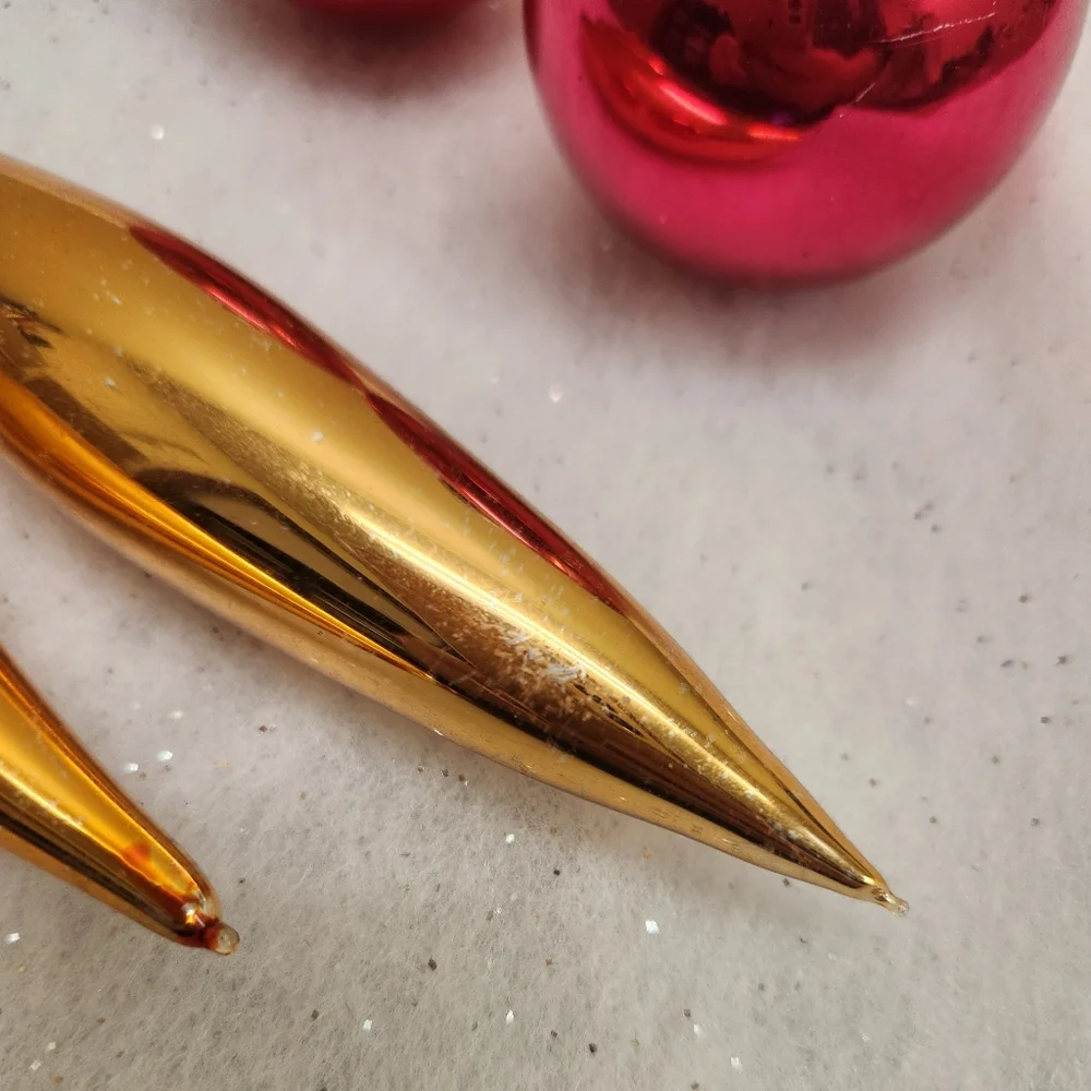 Vintage Mercury Glass Ornament Set - Picture 3 of 8